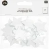 RICO DESIGN - 20 étoiles en bois blanc petit 30 mm
