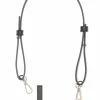 RICO DESIGN - Bandoulière courte - noir et argent - 78,5 cm