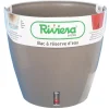 RIVIERA - Pot Réserve d'eau Eva New en polypropylène 100% recyclable Taupe Ø30cm