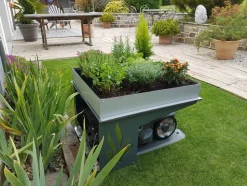 ROBOT PROTECT - Abri Robot Tondeuse Life Jardinière 2 en 1 multimarque 73,5 x 59 x 40 cm | Résistant aux intempéries Protection UV | Made in Europe