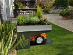 ROBOT PROTECT - Abri Robot Tondeuse Life Jardinière 2 en 1 multimarque 73,5 x 59 x 40 cm | Résistant aux intempéries Protection UV | Made in Europe