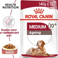 ROYAL CANIN - Bouchées en sauce Medium Ageing 10+ pour chien 10X140g