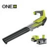 RYOBI - Souffleur 18v turbo jet - vitesse max. Soufflerie 160 km/h - 1 batterie lithium+ 18v 4,0 ah et 1 chargeur rapide 2,0 a