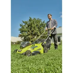 RYOBI - Tondeuse a gazon - 36v maxpower power assist™ brushless - ø coupe 46 cm - ramassage/mulching + batterie 5 ah & charg. - rl