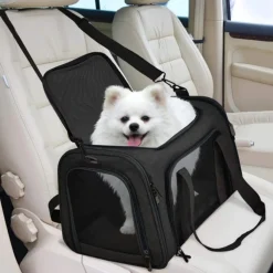 Sac à dos de chat portable et pliable pour sorties noir l downypaws
