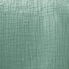 Set de 2 rideaux en gaze de coton vert amande. Tissu gaufré. 2x 135x240cm avec œillets