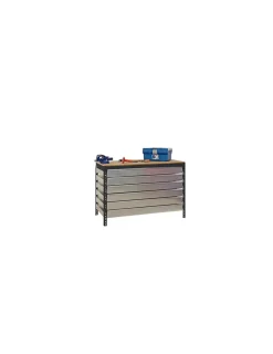 SIMONRACK - Etabli simonwork bt5 box6 1200 antracite/bois - 842x1210x760 600kg - simonrack