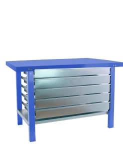 SIMONRACK - Etabli simonwork bt6 pro metal 5box 1500 bleu bleu 830x1500x730 - simonrack
