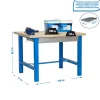 SIMONRACK - Etabli simonwork bt6l mdf 1box 1500x750 bleu/bois - 865x1500x750 600kg - simonrack