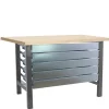 SIMONRACK - Etabli simonwork bt6 mdf 5box 1500x750 gris/bois gris/mdf 865x1500x750 - simonrack