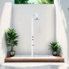 SINED - Douche blanche en alu avec led eau chaudefroide et lavepieds