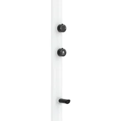 SINED - Douche blanche en alu avec led eau chaudefroide et lavepieds