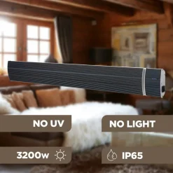 SINED - Radiateur infrarouge ceramique sined 3200w black heat 3200