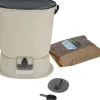 SKAZA - Composteur bokashi essential 15,3l +1kg brain+base-crème