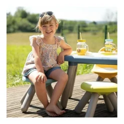 SMOBY - Smoby - chaise enfant bleue- extérieur et intérieur - h27cm - fabrication française