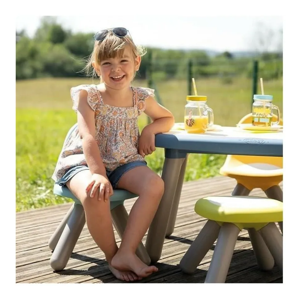 SMOBY - Smoby - chaise enfant bleue- extérieur et intérieur - h27cm - fabrication française