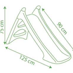 SMOBY - Toboggan d'extérieur en plastique XS rouge et vert 125x50x75cm