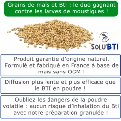 Solu'bti - moustiques - 100 gr de larvicide biologique