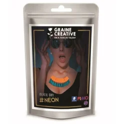 STAEDTLER - Kit pâte polymère fluo - faire son collier plastron orange fluo