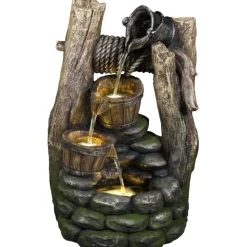 STONELITE - Fontaine en polyrésine l'ardeche 31 x 27 x 51 cm