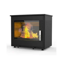 SUPRA - Fr9016120b-poêle à bois-vision horizontale - fonte - noir - idéal pour supra - gabyrabaisse