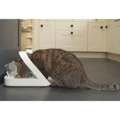 SUREFLAP - Surefeed distributeur de nourriture/croquettes a puce électronique - blanc (bol simple, un bol double, un tapis et un médaillo
