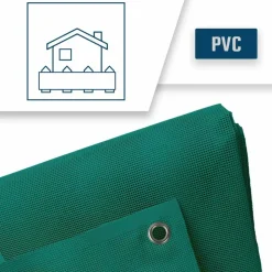 TECPLAST - Bâche brise vue micro-perforée tecplast mp460bv 4x4m - verte - garantie 5 ans