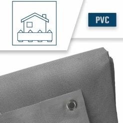 TECPLAST - Bâche brise vue micro-perforée tecplast mp460bv 3x5m - grise - garantie 5 ans