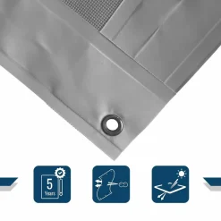 TECPLAST - Bâche micro-perforée tecplast mp460mu 3x4 m - grise - garantie 5 ans