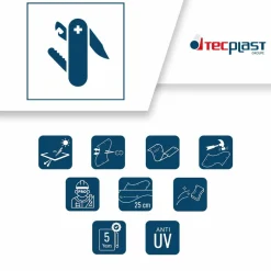 TECPLAST - Bâche micro-perforée tecplast mp460mu 3x5 m - grise - garantie 5 ans