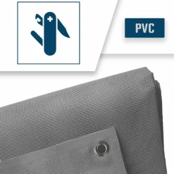 TECPLAST - Bâche micro-perforée tecplast mp460mu 3x3 m - grise - garantie 5 ans