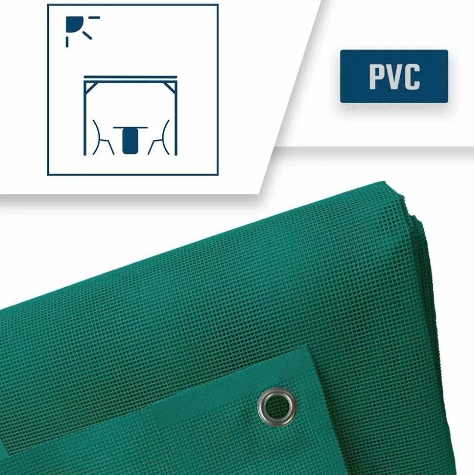 TECPLAST - Toile pergola micro-perforée tecplast mp460pr 3x4 m - verte - garantie 5 ans