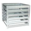 TIMBELA - Composteur de jardin M800 - 91 x 91 x h85 cm / 704l - composteur de jardin en métal - bac à compost