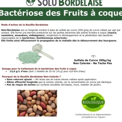 TOUT POUR LES NUISIBLES - Solu'bordelaise - 1 kg de bouillie bordelaise - bactériose des fruits à coque - utilisable agriculture biologique