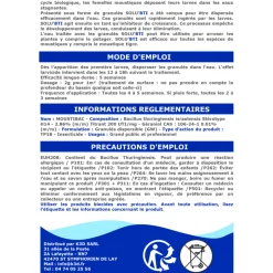 TOUT POUR LES NUISIBLES - Solu'bti - moustiques - 50 gr de larvicide biologique