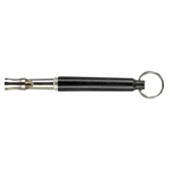 TRIXIE - Sifflet haute fréquence 8 cm noir gris pour entrainement canin