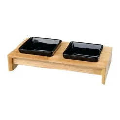 TRIXIE - Trixie set ecuelles 28x5x15cm - 2x0,2l - noir - pour chien
