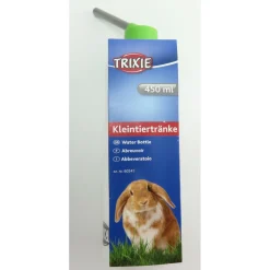 TRIXIE - Un biberon en plastique 450 ml. Avec support métal. Pour chinchillas, lapin