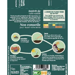 TRUFFAUT - Capucine grimpante hybride De Lobb Spitfire : en sachet