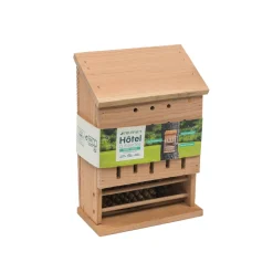 TRUFFAUT - Hôtel à insectes, en bois Douglas: Tour 3 étages L21 x P12 x H30cm