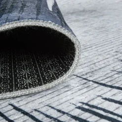 UNAMOURDETAPIS - Tapis de salon 200x290 lyn11 flona noir, facile d'entretien