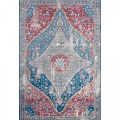 UNAMOURDETAPIS - Tapis de cuisine 120x170 lyn11 meda 2 rouge, facile d'entretien