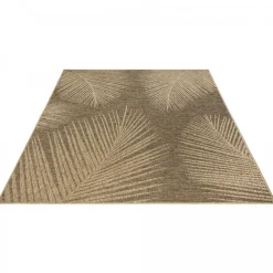 UNAMOURDETAPIS - Tapis extérieur intérieur 60x90 lyn13 reza aspect jute motif feuilles
