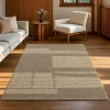 UNAMOURDETAPIS - Tapis extérieur intérieur 120x170 lyn13 rezy aspect jute motif rond ton sur ton