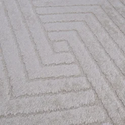 UNAMOURDETAPIS - Tapis salon 200x290 lyn9 cernan beige, tapis ton sur ton moderne