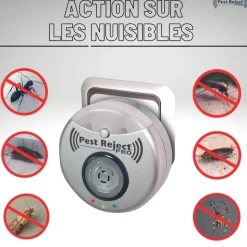 VENTEO - Pest reject pro - lot de 4 - répulsif nuisibles repulse power