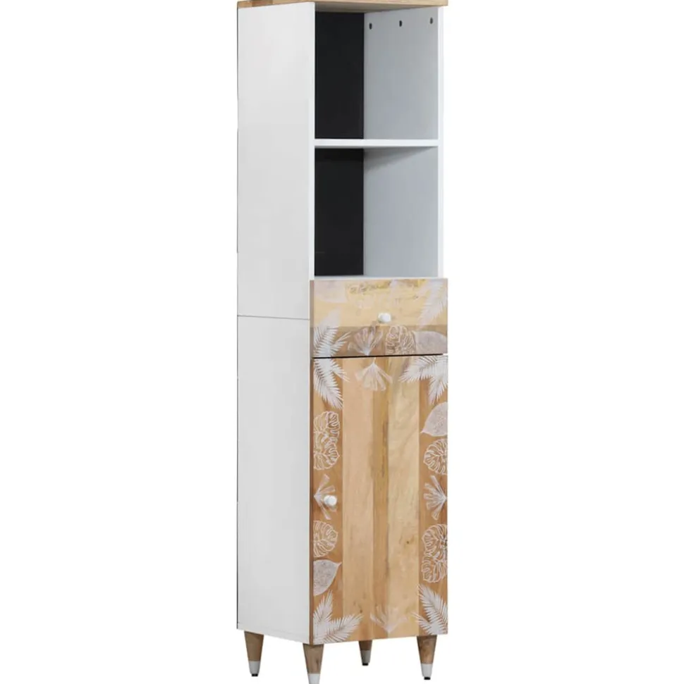 VIDAXL - Armoire de salle de bain 38x33,5x160 cm bois massif de manguier
