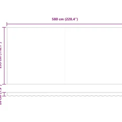 VIDAXL - Auvent rétractable with manuel 600 × 300 cm multicolore