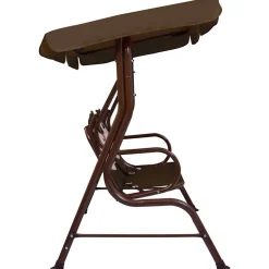 VIDAXL - Balancelle pour enfants marron 115x75x110 cm tissu