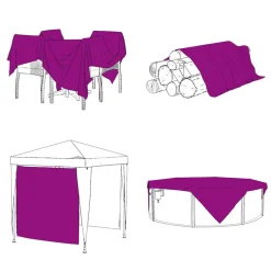 VIDAXL - Bâche transparente avec œillets 6x12 m polyéthylène
